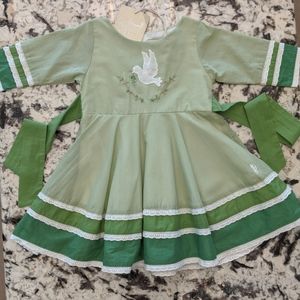 Well dressed Wolf "Prince of Peace" green dove